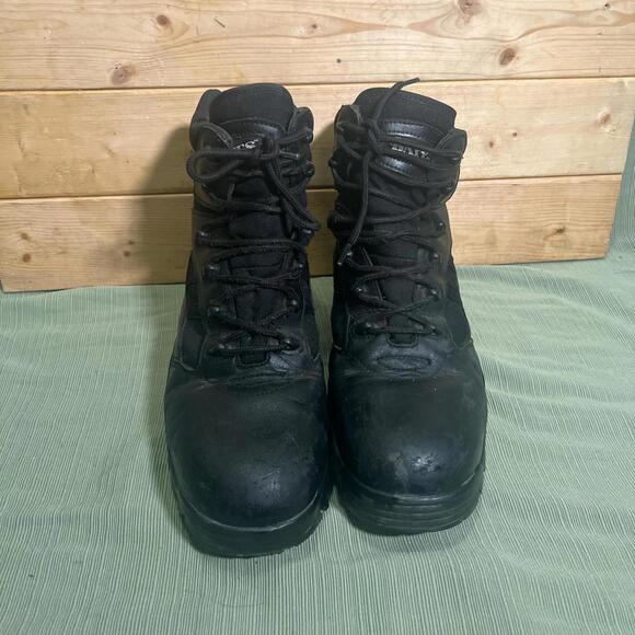 Bates Military Combat Boots Vibram Sole Black Leather Mens...